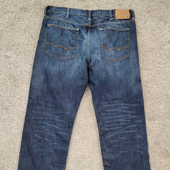 Men's American Eagle Loose Blue Jeans 38 X 32  Inseam Measures 30"  Pre-Owned - Picture 2 of 12